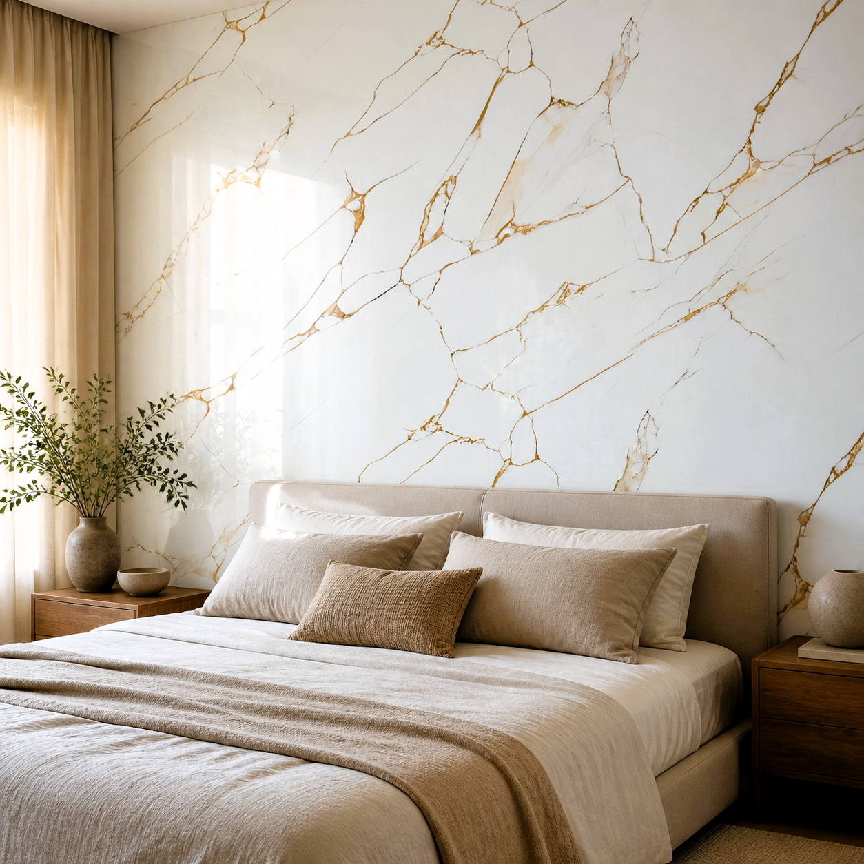 Декоративно самозалепващо фолио – Calacatta Gold Fracture, бял мрамор със златни жилки (120×300 см)