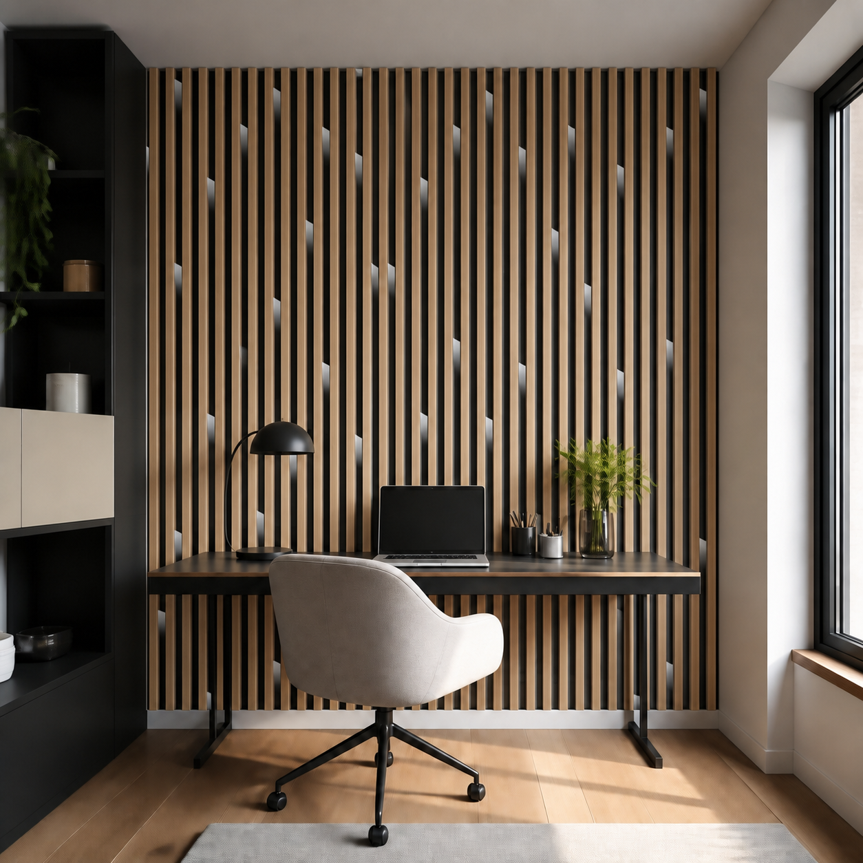 Декоративно самозалепващо фолио – Natural Oak Light Slats, натурален дъб със светлинен ефект (120×300 см)
