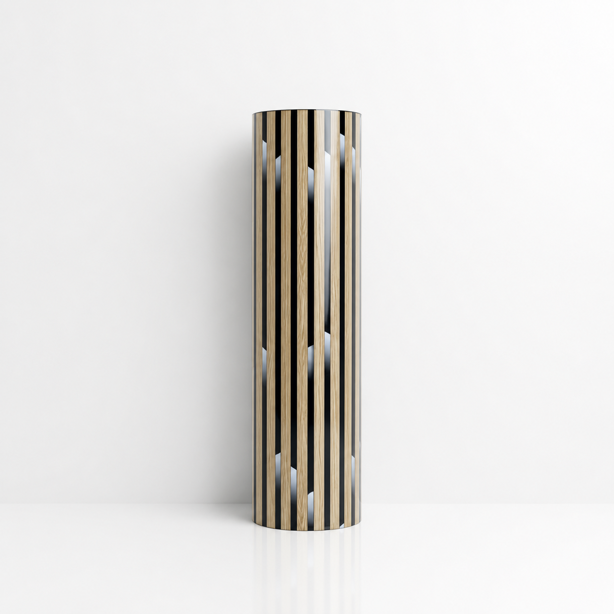 Декоративно самозалепващо фолио – Natural Oak Light Slats, натурален дъб със светлинен ефект (120×300 см)