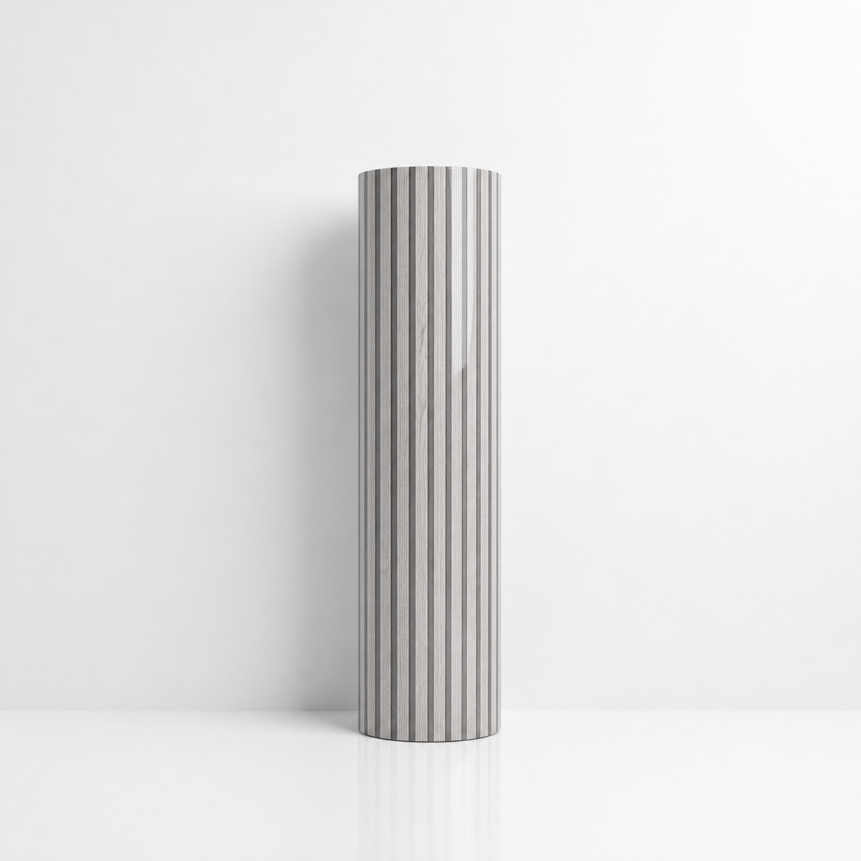 Декоративно самозалепващо фолио – Grey Ash Slats, сив ясен с ламелен ефект (120×300 см)