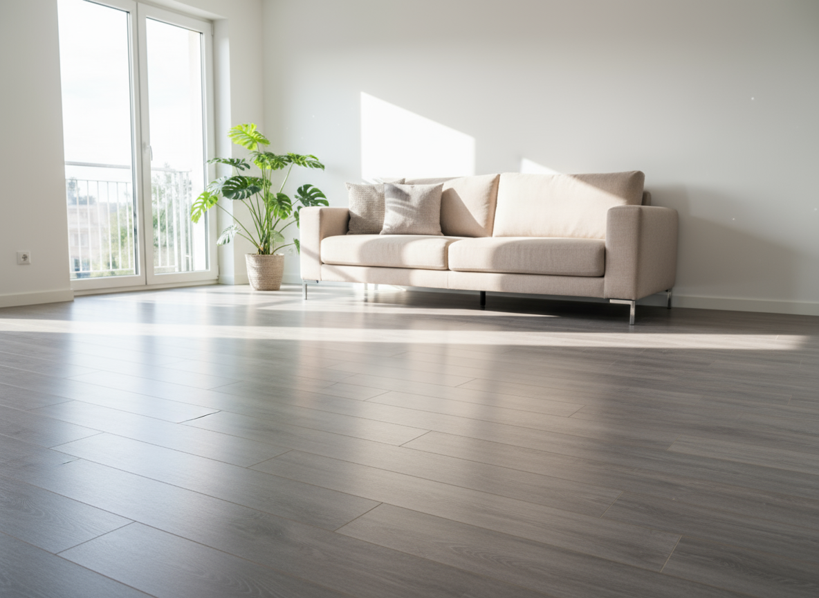 PVC подов самозалепващ панел Dark Grey Oak 91x5 см