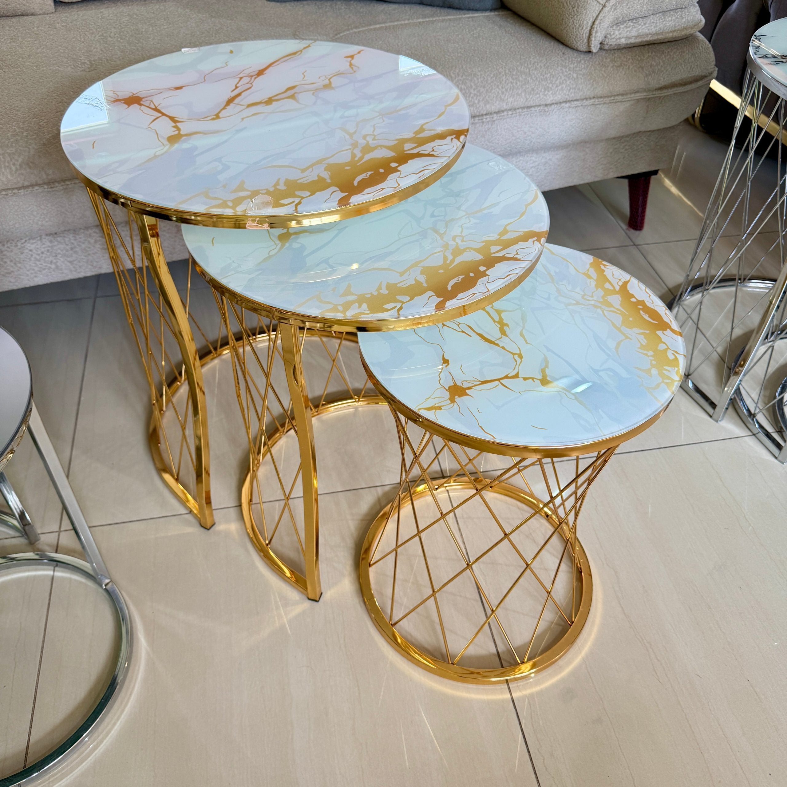 Маси 3 в 1 AURELIA GOLD – бял мрамор и злато