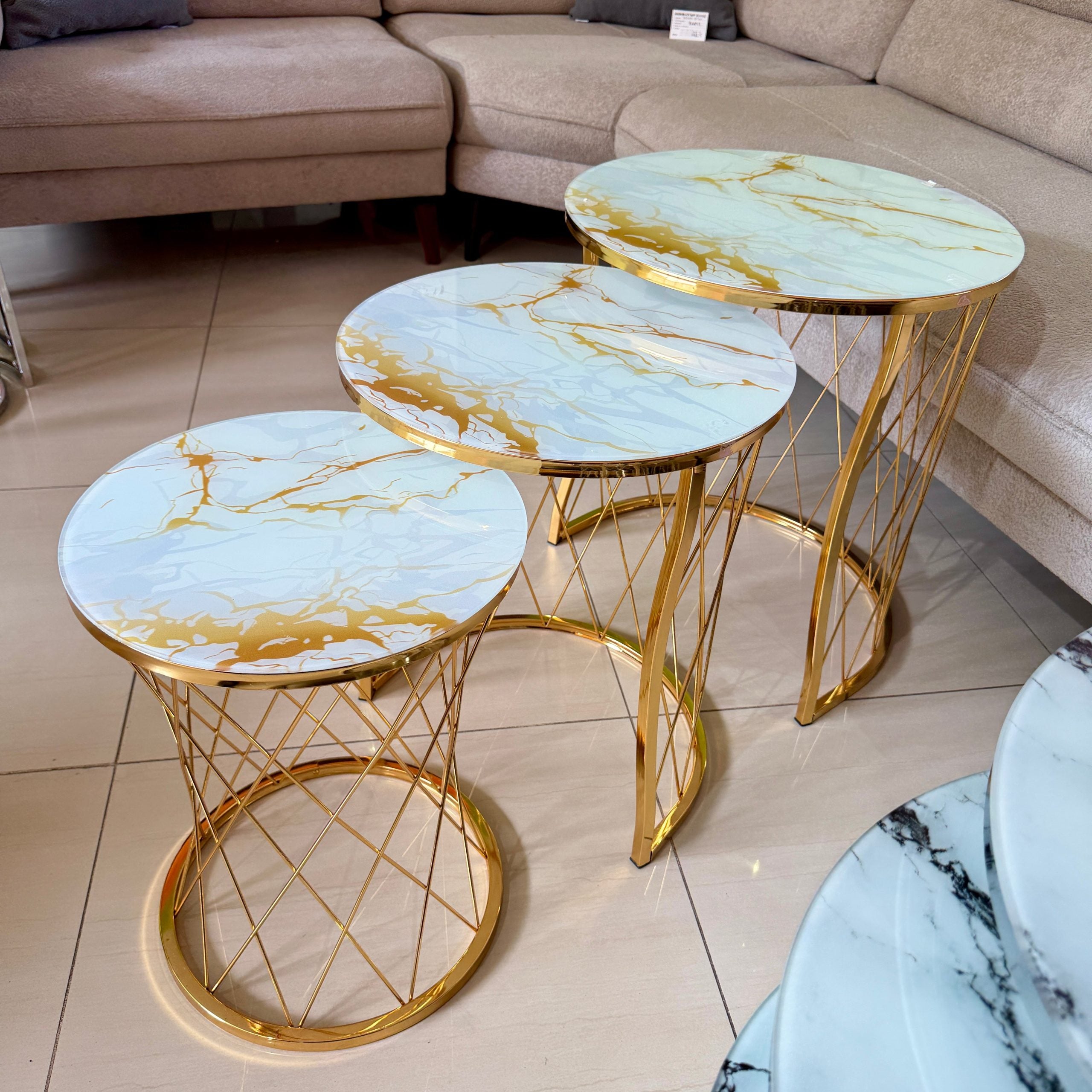 Маси 3 в 1 AURELIA GOLD – бял мрамор и злато